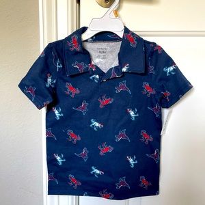 NWT-Toddler dinosaur polo shirt